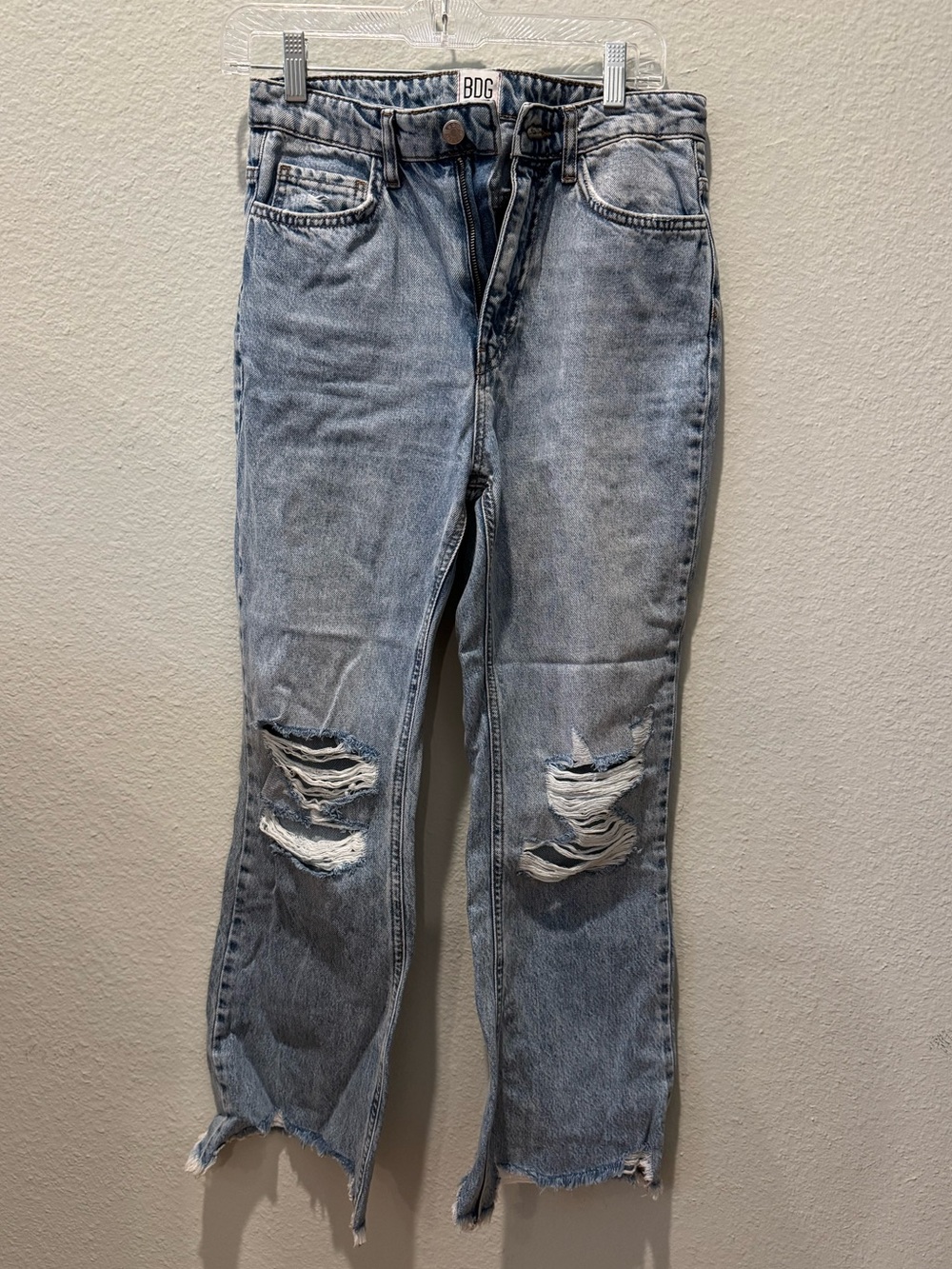 BDG Light Blue High-Rise Distressed Jeans